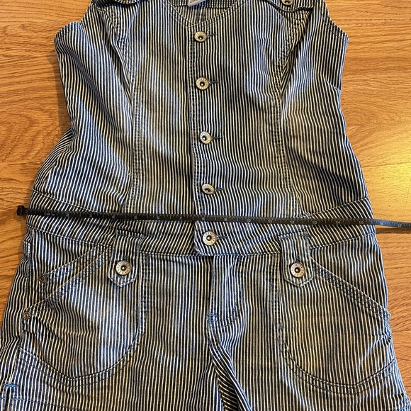 Striped Denim Overalls - Picture 10 of 12